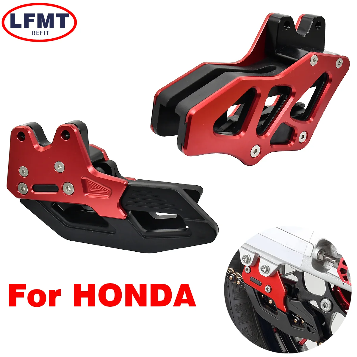 

Motorcycle CNC Chain Guard Guide Protector For Honda CRF150F CRF230F CRF250F 2003-2017 2018 2019 2020 2021 Enduro Dirt Pit Bike