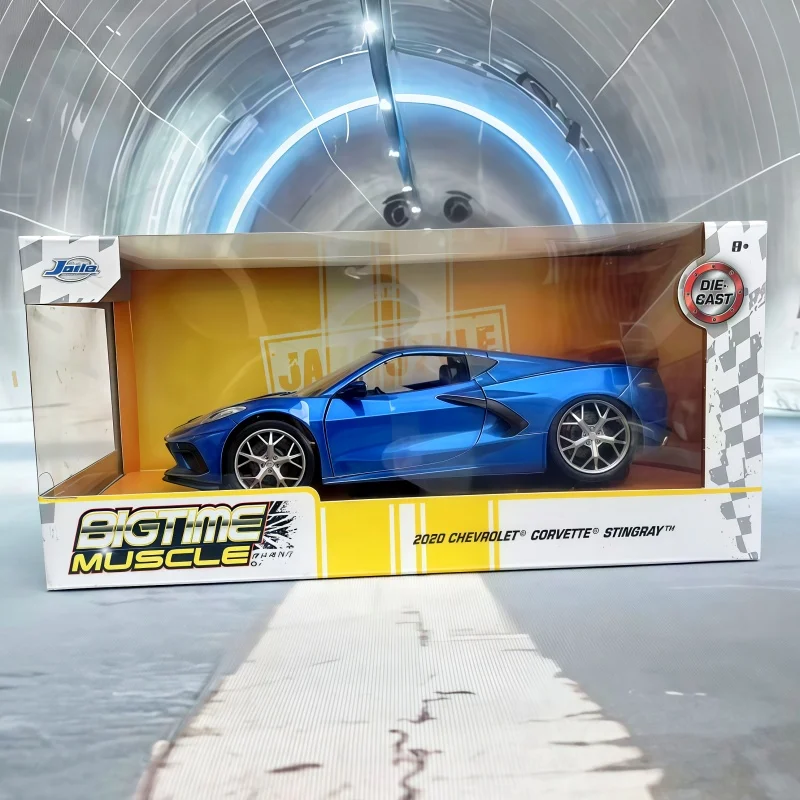 

Jada 1/24 Chevrolet 2020 Corvette Blue Edition C10 Shark Fish Gold Scale Model Collection Display Item