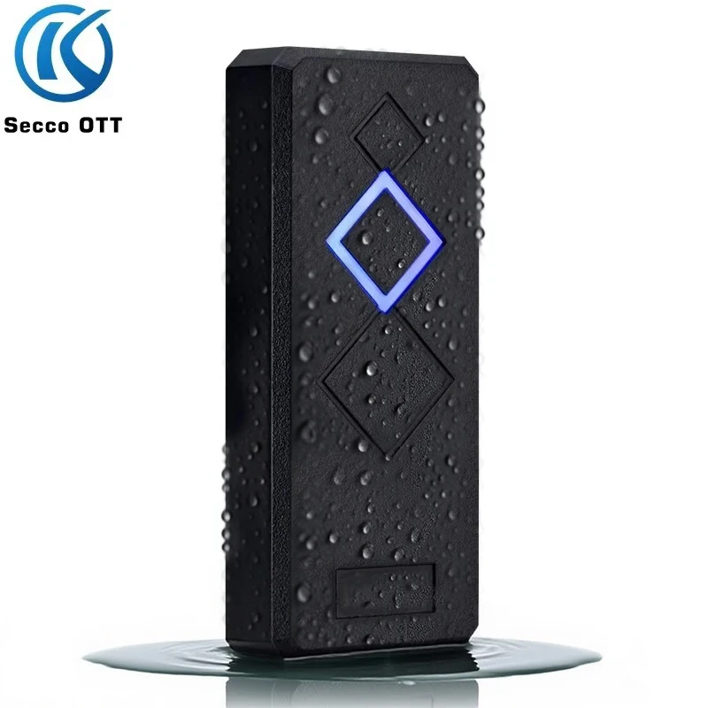 Small 125khz waterproof card reader WG26/34 access control reader head micro farming access control system13.56mhz rfid sensing