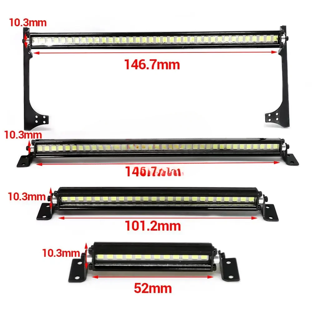 New Rc Car Roof Lamp 24 36 Led Light Bar For 1/10 Rc Crawler Trax Axial Scx10 90046/47 90060 Scx24 Wrangler D90 Rubicon Body