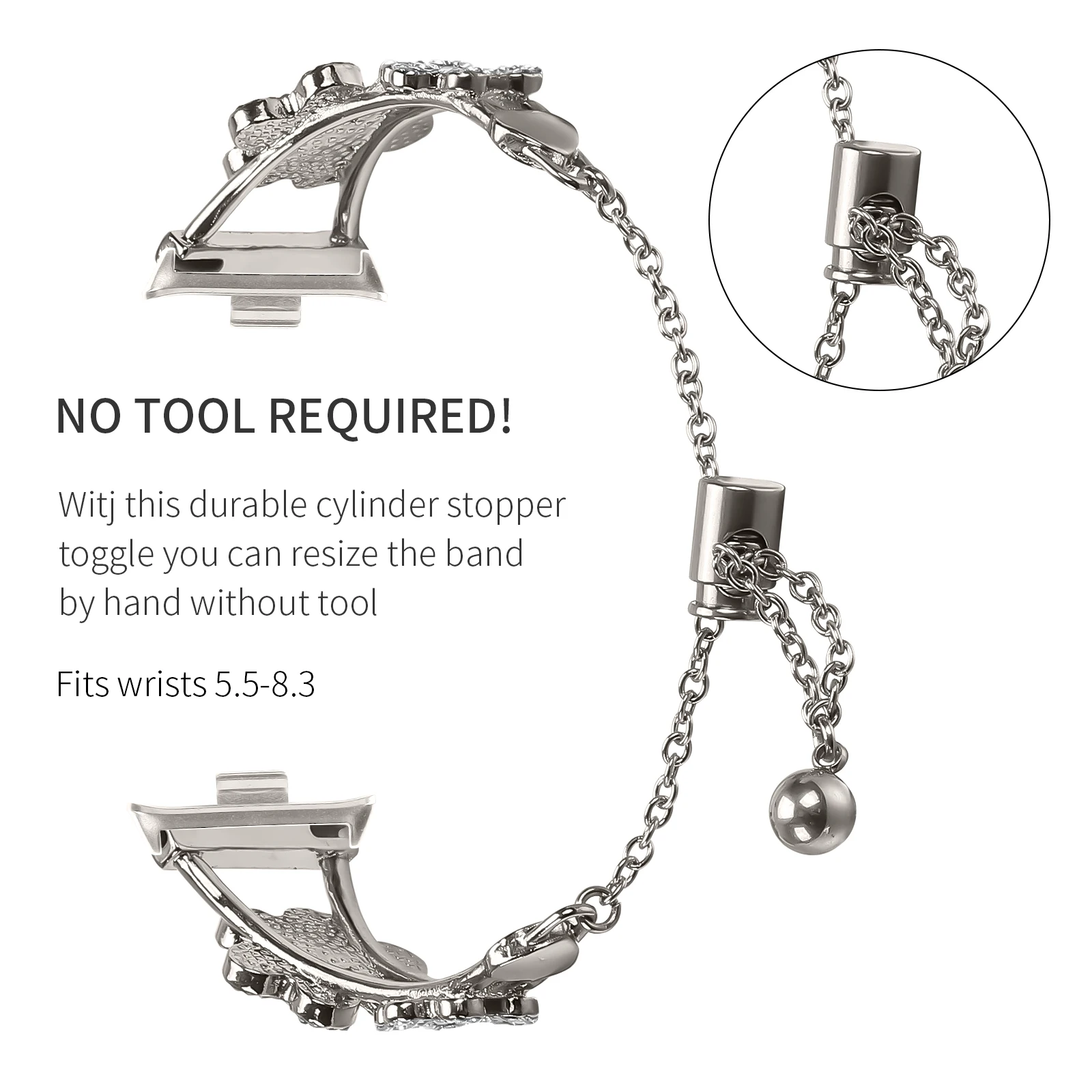 샤오미 레드미 워치 4 용 스테인리스 스틸 스트랩, 클로버 모양 다이아몬드 팔찌, 미 밴드 8 프로 워치 밴드용 액세서리