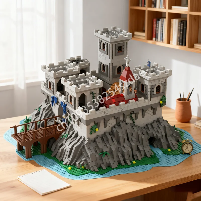 

5020 шт. MOC, средневековый замок с орлом, модель замка, строительные блоки, строительная игрушка, идея «сделай сам», рождественский подарок, кирпич, детский день рождения