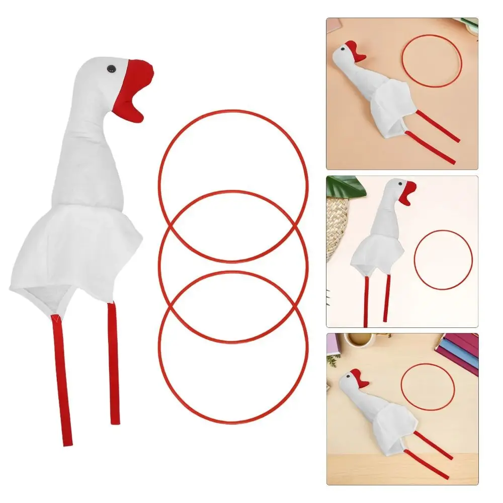 Festival Creative Big Goose Headgear White/Pink Halloween Party Hat Adjustable Unique Cartoon Goose Hat Halloween Party