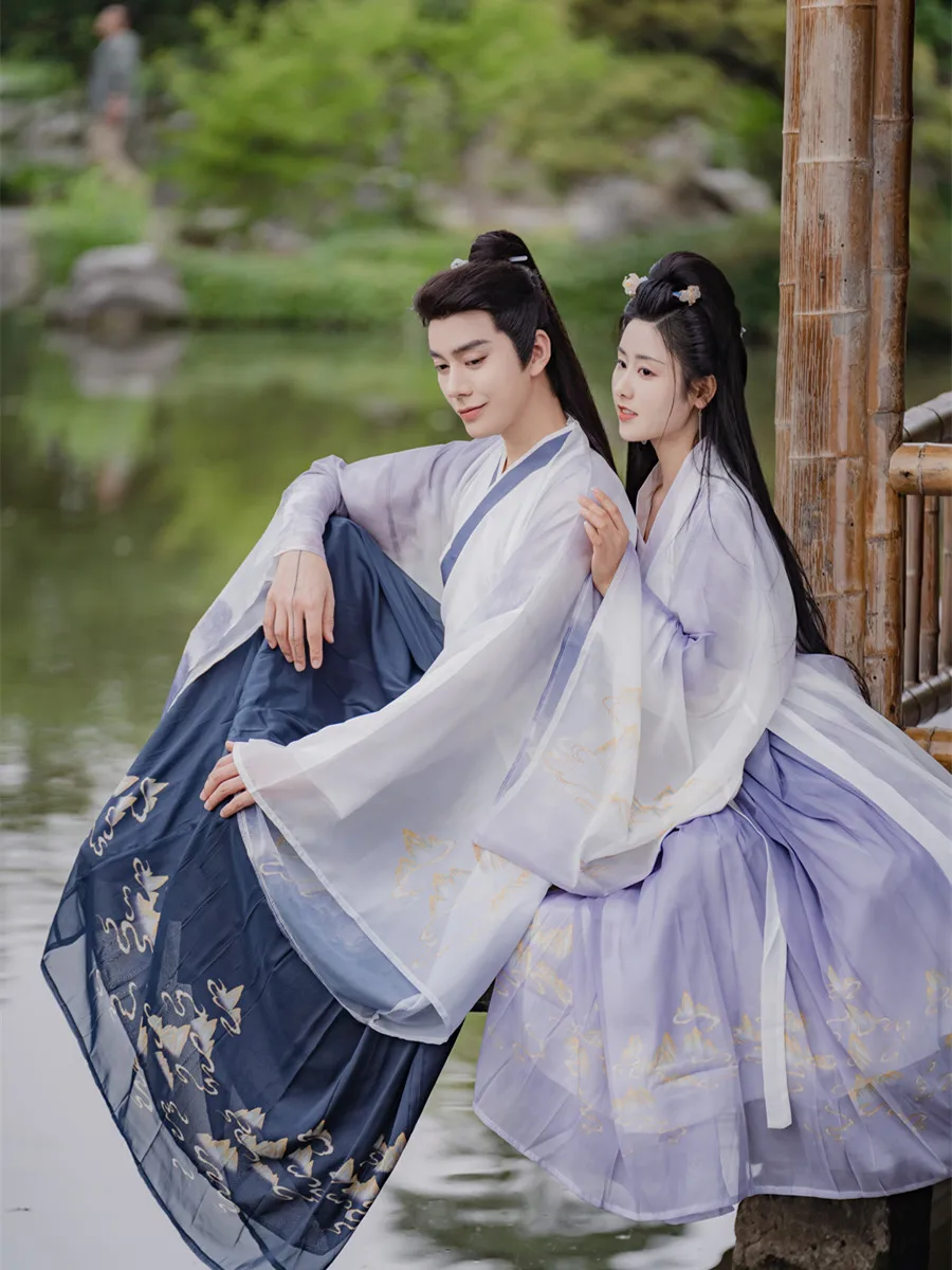 

Hanfu Men and Women Couple Suit Trip Shoot Student Knight Wide Sleeve Handsome Chinese Style