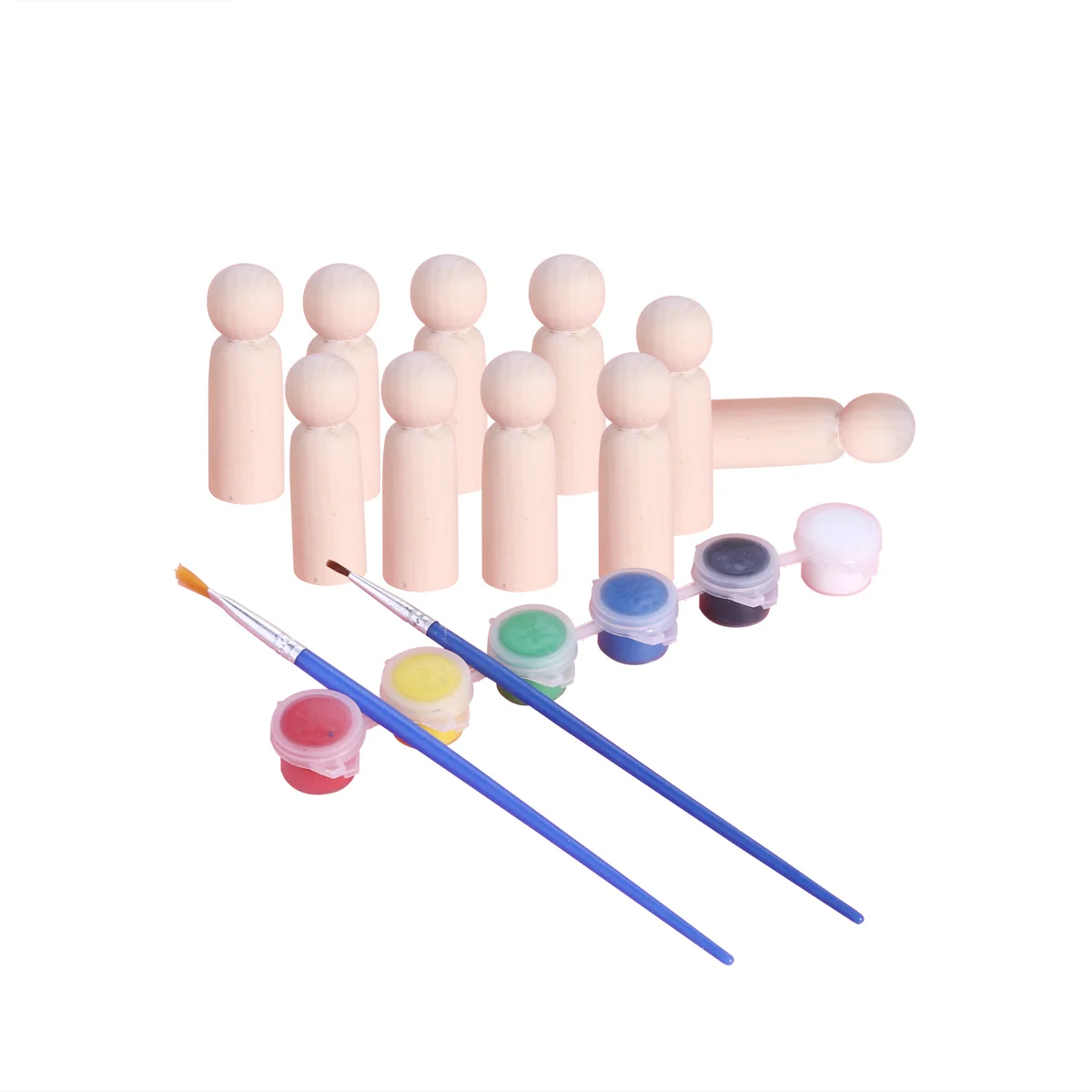 

10Pcs DIY Unfinished Wooden People Cake Toppers Wedding Party Decorations Christmas Birthday Handmade Keepsakes