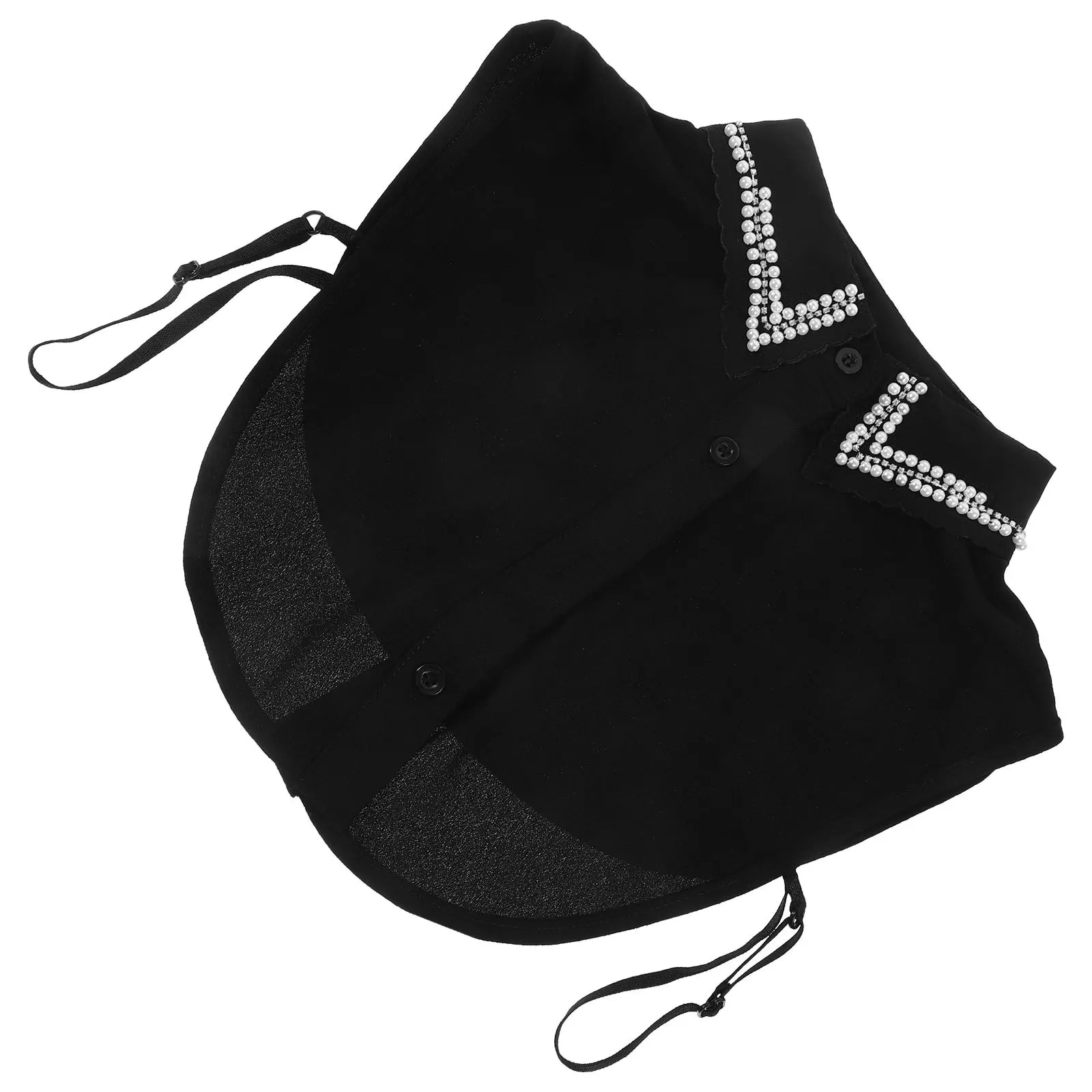 

Artificial Pearl Rhinestone Fabric Fake Collar Women Detachable Decorative Shirt Blouse False Collar Gift Fake Collars