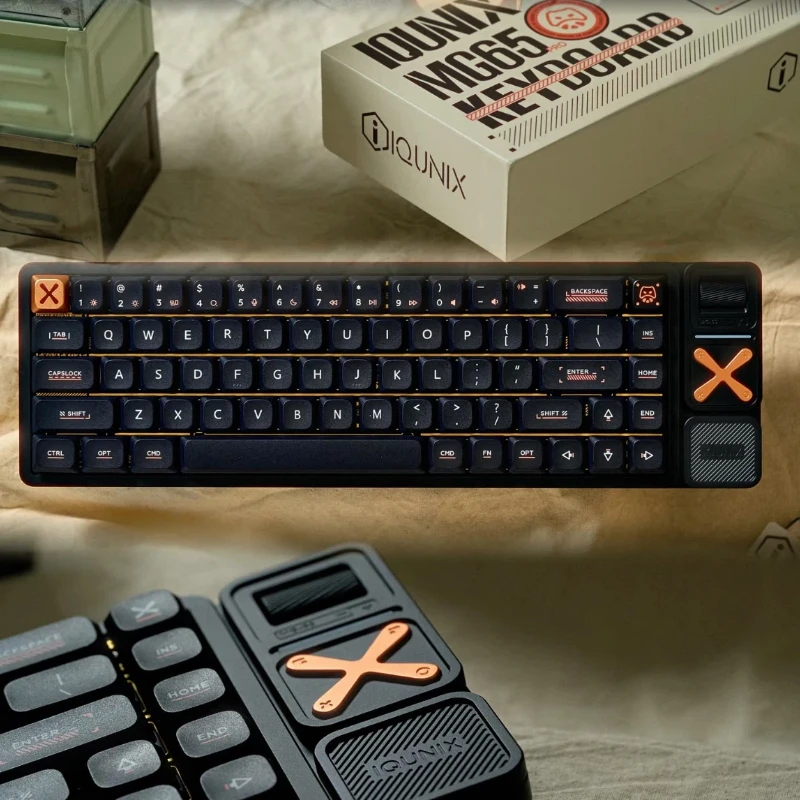 IQUNIX MG65 Pro Low‑Profile Mechanical Keyboard Tri‑Mode Wireless Bluetooth USB‑C Portable Aluminum Keyboard for Laptop Tablet