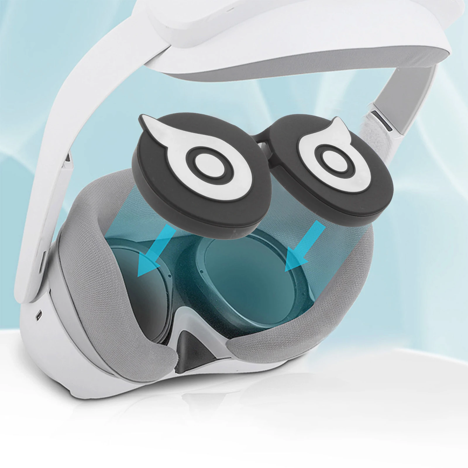 

Silicone VR Lens Adorable Owl Dust Proof Protector Sweat Resistant Non Deformable Fits Glasses Gaming Accessories