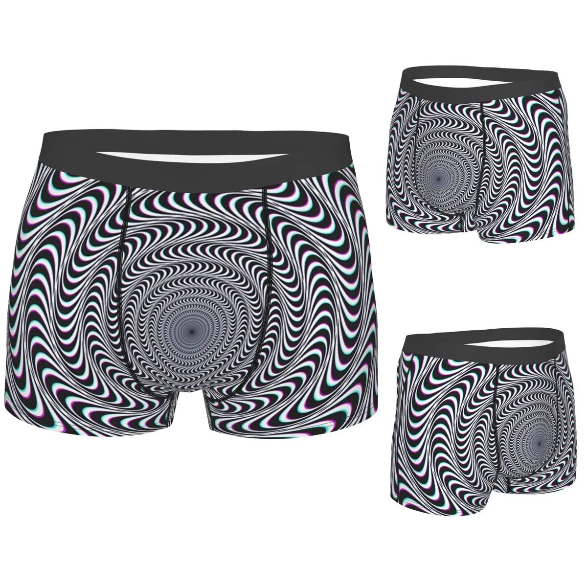 

Boxer Underpants Shorts Amazing Hypnotic Optical Hypnotic Psychedelic Spiral Panties Men Comfortable Underwear for Homme Man