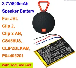 Cameron Sino 800mAh Speaker Battery GSP383555 for JBL Clip 2, Clip 2 AN, CLIP2BLKAM, CS056US, P04405201