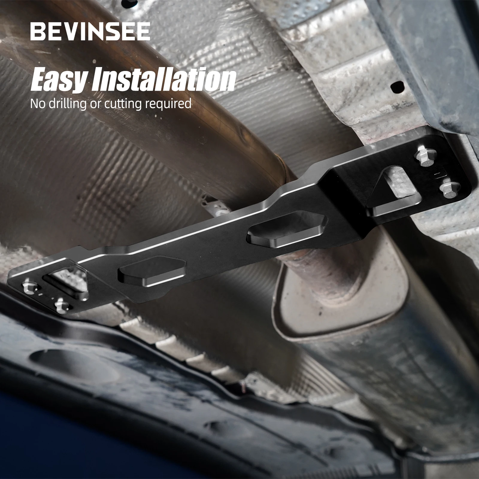 BEVINSEE Aluminum Centre Tunnel Brace For VW For Golf MK7 MK8 for Caddy for Touran for Audi A3 S3 Q3 for SEAT for Skoda