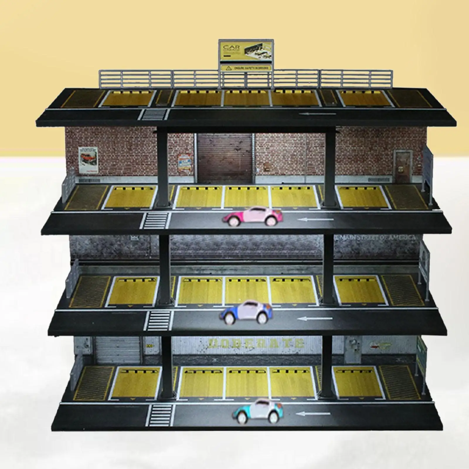 

1 64 Model Car Display Case Acrylic Garage Diorama Scene Stand for Collectible Toy Cars and Miniatures