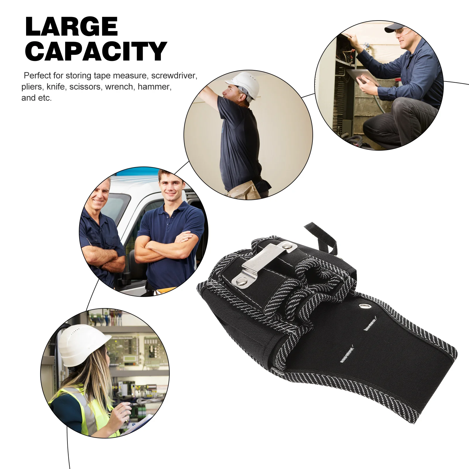 

Multi-Functional Repair Waist Bag Lightweight Tool Organizer For Electrician Plumber Diy Tool Fanny Packs Waist Pouch