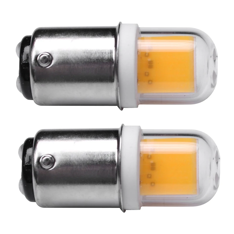 2X BA15D LED Light Bulb 3W 110V 220V AC Non-Dimming 300 Lumens COB 1511 LED Lamp White Warm White (Warm White)