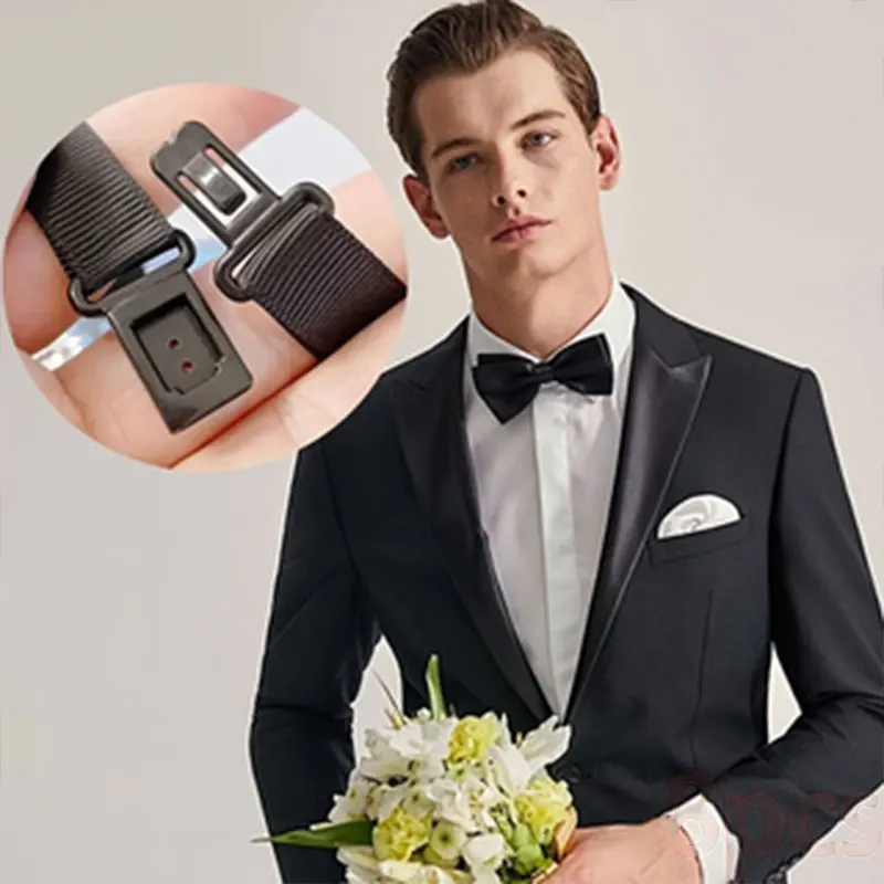 Einfarbige Satin-Fliege ohne Binden in Schwarz, Rot und verschiedenen Farben für Herren, Trauzeugen, Hochzeitskleidung, Geschäftsevents, Bühnendarstellungen, Studentenaufführungen und als Anzug-Accessoire – Detail 3