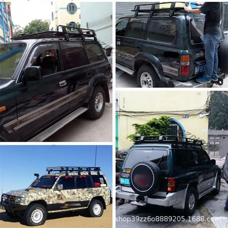 Thickened High‑Top Roof Luggage Bracket, Rain‑Groove Clamp‑On Fixed Foot Mount for Cargo Carrier