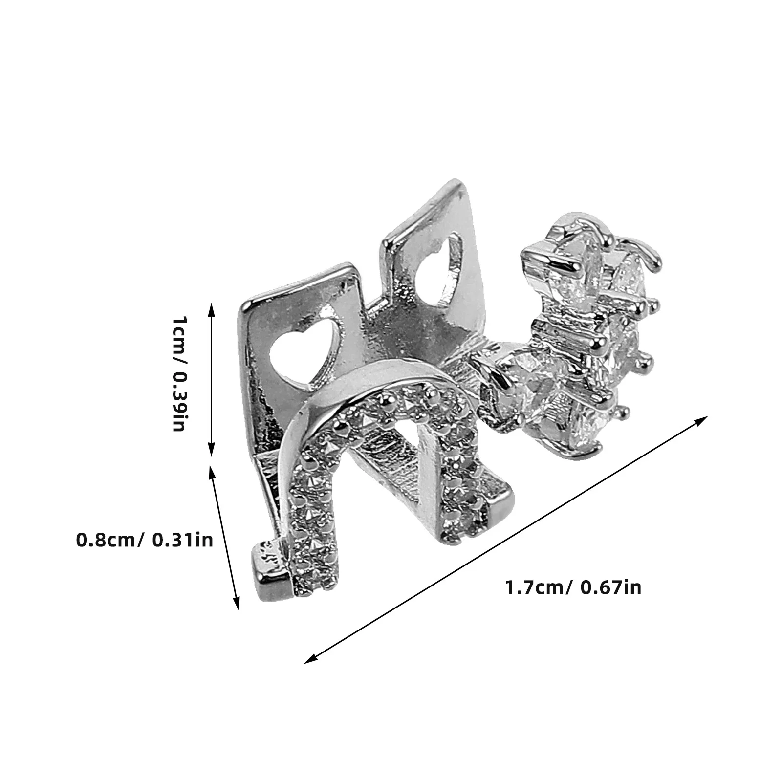Hip Hop Zircon Tooth Grill Unique Design Lightweight Comfortable Party Rap Performance Teeth Jewelry Tooth Grill