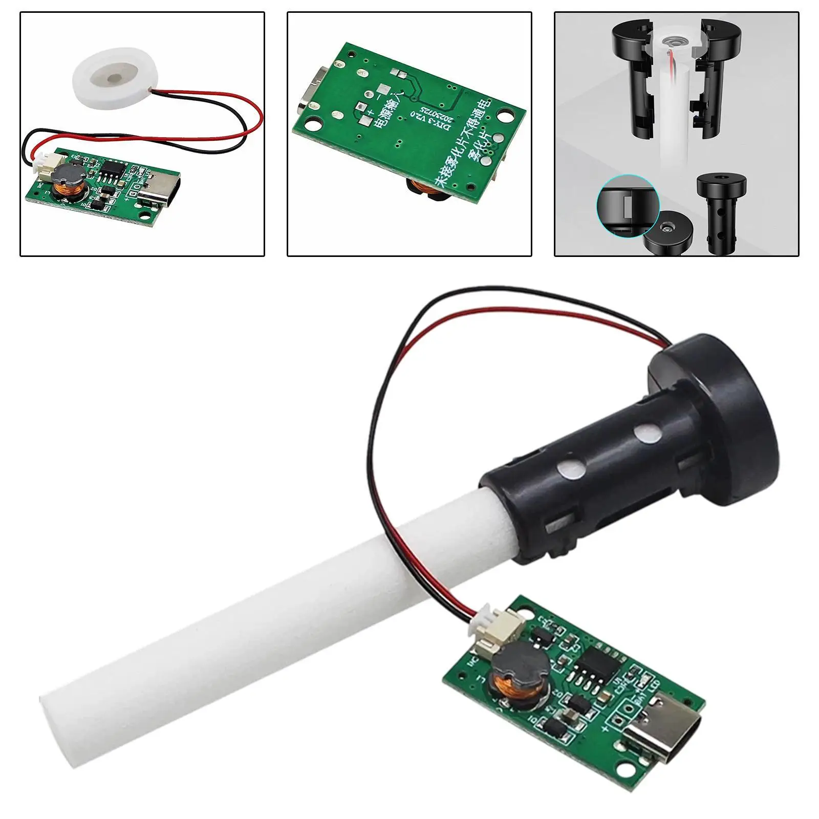 وحدة ترطيب الهواء USB Fogger DIY المعدات التجريبية بالموجات فوق الصوتية المهنية مع أعواد القطن وحامل 5 فولت وحدة الرش