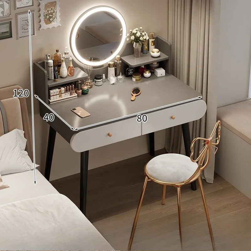 Classic Dresser, Chest, Integrated Bedroom, Multi-pump With Makeup Mirror, Table, Studio Storage Cabinet, Makeup Table image 3