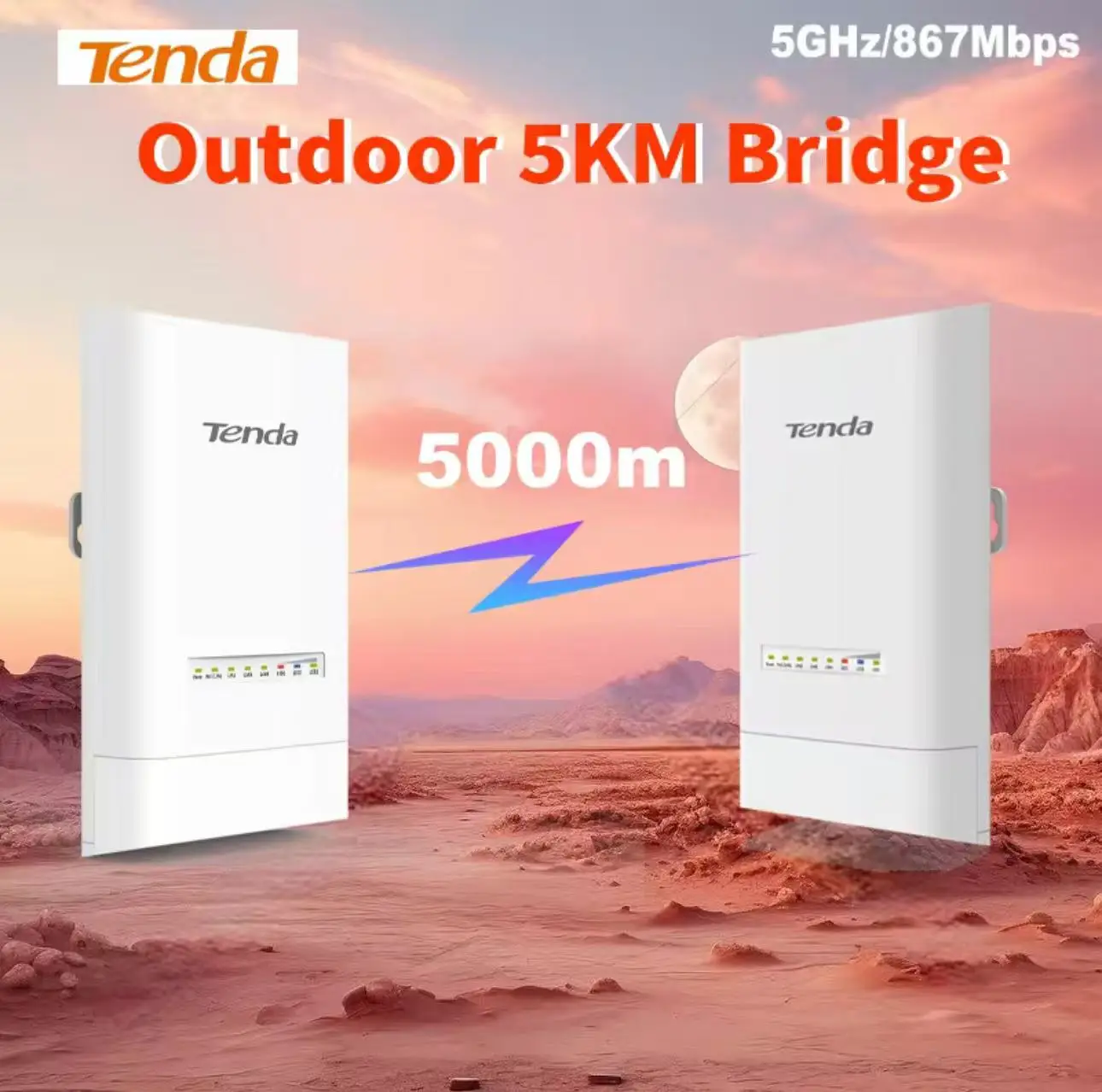 Tenda OS3 5KM 5GHz 867Mbps Outdoor CPE Wireless 5G WiFi Repeater Extender Router AP Access Point Wi-Fi p to p Bridge