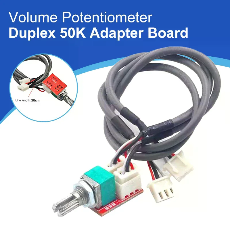 Volume Potentiometer Duplex 50K Adapter Board With 300mm Shielded Wire DIY Audio Power Amplifier Board Module Accessories