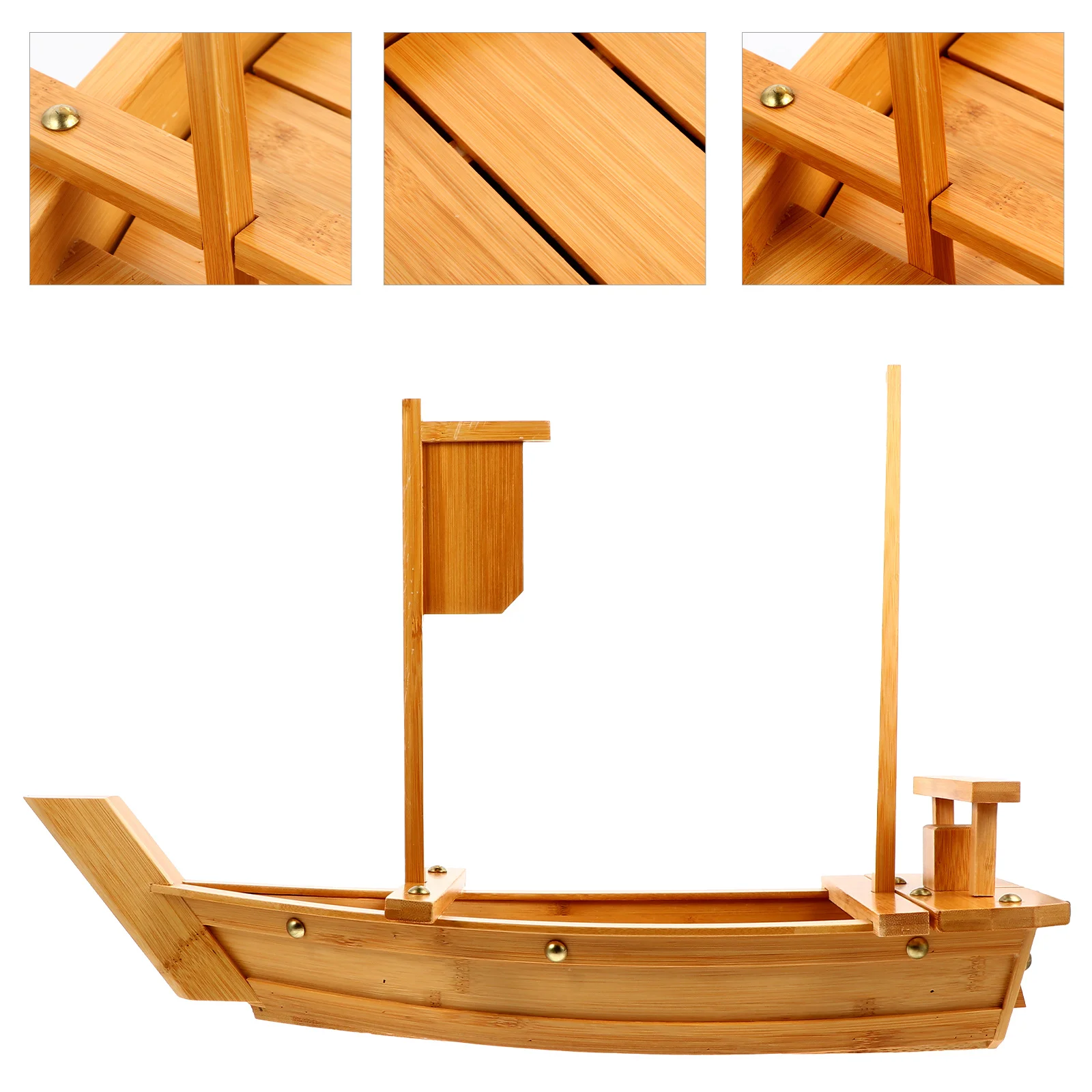 

Bamboo Sushi Boat Practical Snack Tray Serving Dish Suitable Restaurants Hotels Family Sushi Boat Serving Dish