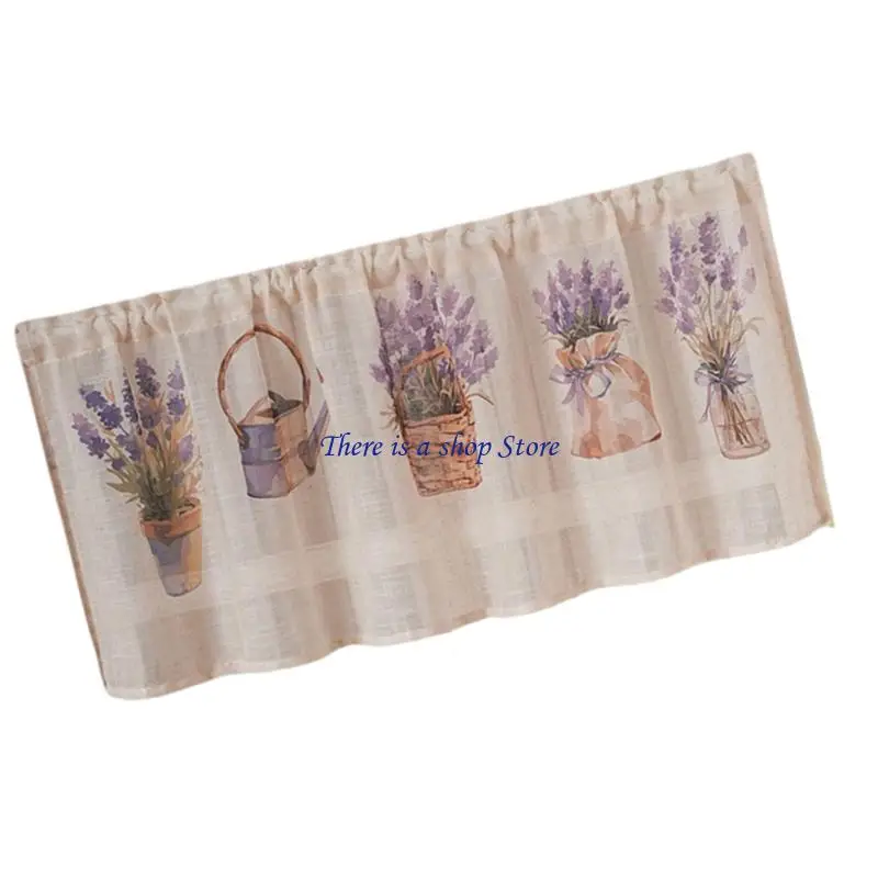 D0AD Multifunctional Linen Door Cover Dust Prevention Privacy Screen Decorative Cactuses Designs Simple Hanging Systems