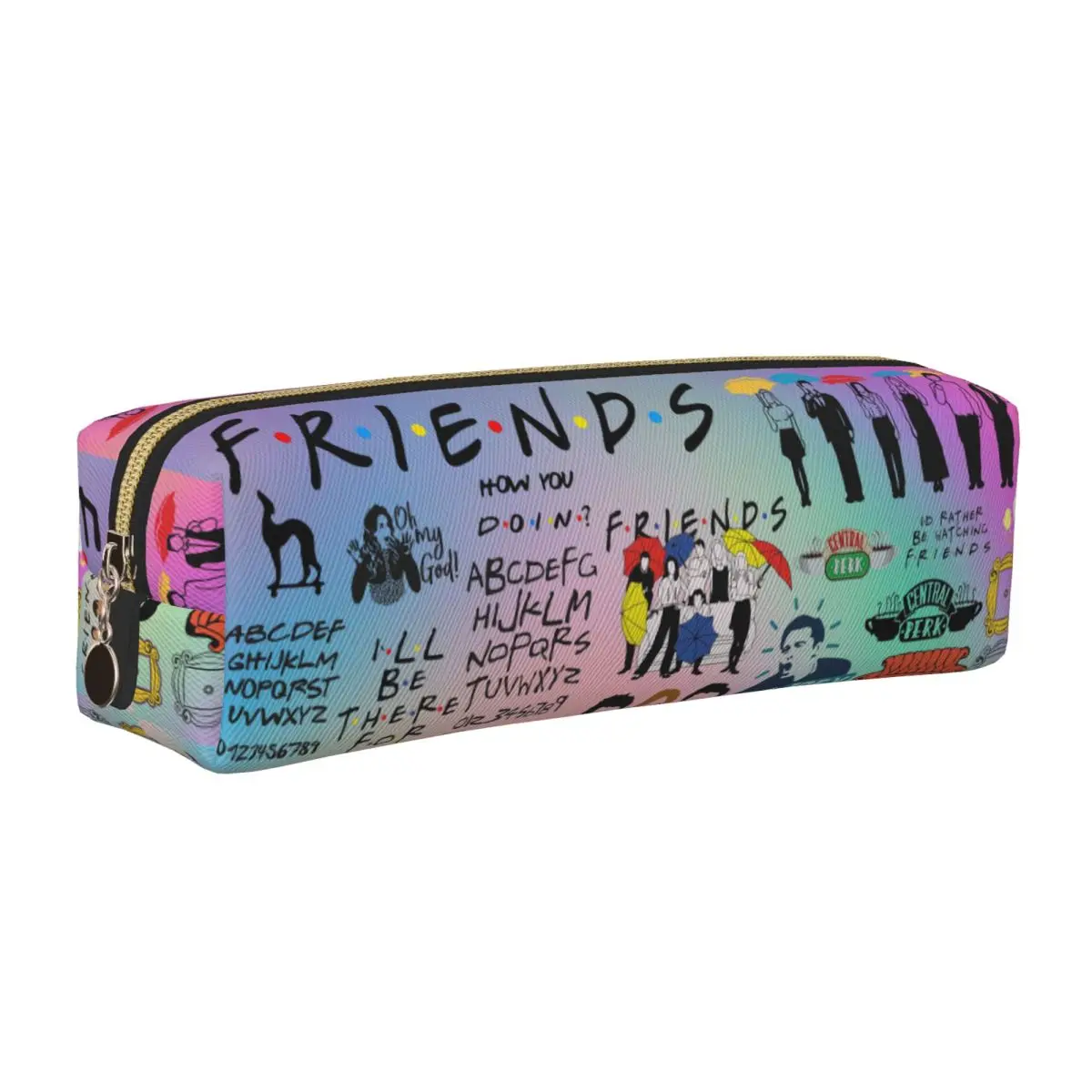 

Cartoon Friends TV Show Pencil Cases Central Perk American Pen Bags Girl Boy Large Storage School Supplies Cosmetic Pencil Box