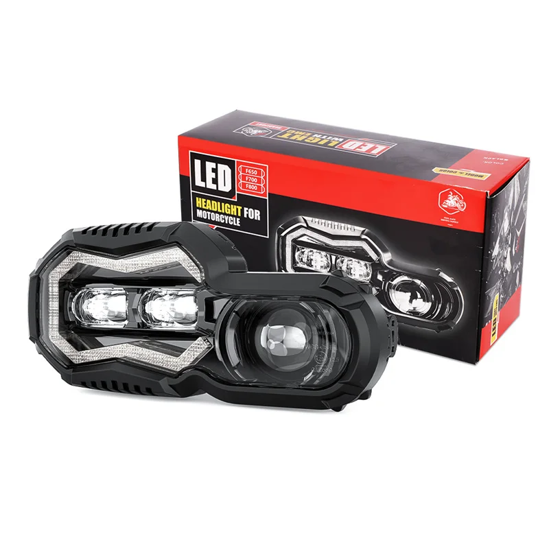 E-mark Approved Motorcycle LED Headlights High Low DRL Light for BMW F650GS F700GS F800GS ADV F800R Motorcycle Headlamp