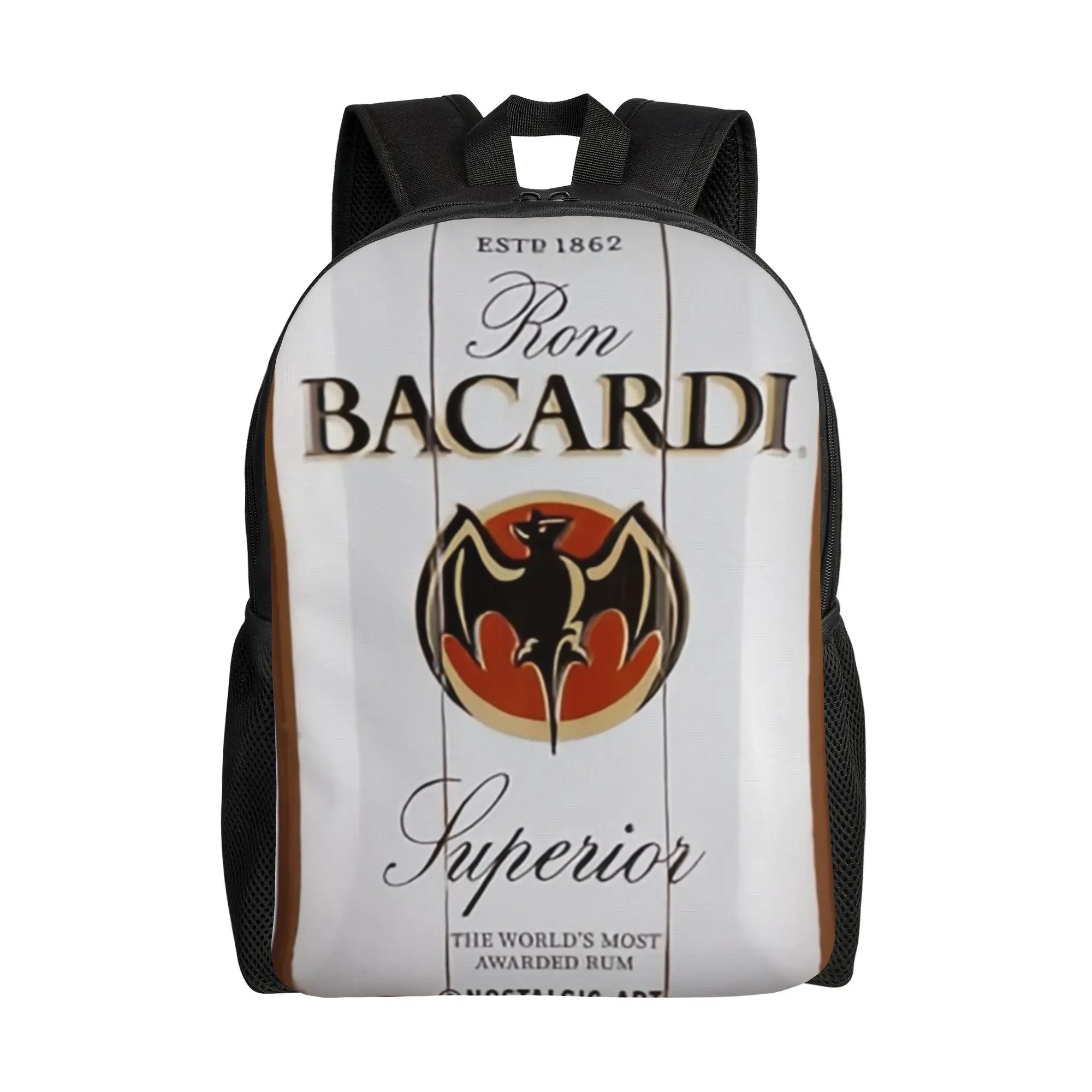 

Металлическая винтажная табличка bBacardi Superior, модный рюкзак bBacardi для студентов, вместительная сумка для ноутбука, к началу учебного года