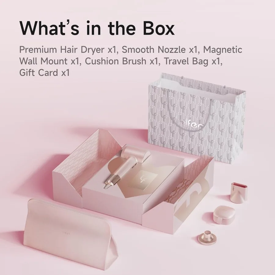 مجفف شعر ممتاز عالي السرعة صندوق الحب مجفف نفخ محمول أيوني احترافي مع 110000 دورة في الدقيقة خفيف الوزن ومنخفض الضوضاء 360 درجة