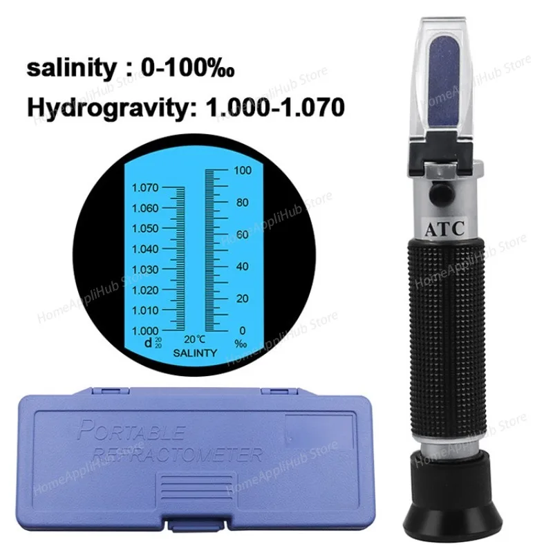 Handheld Salinometer Seawater Salinometer Optical Seawater Hydrometer Refractometer Aquarium Optical Salinometer Aquarium