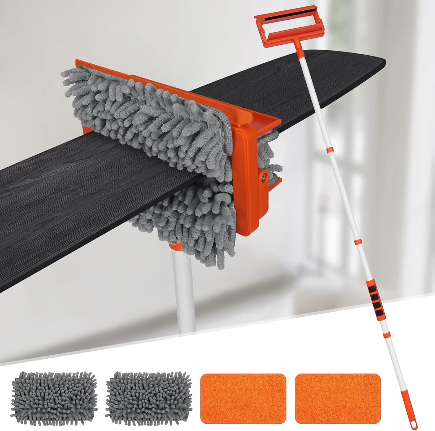 

Ceiling Fan Cleaner Duster with 62.5‘’ Extendable Long Handle Ceiling Fan Blade Cleaning Tool