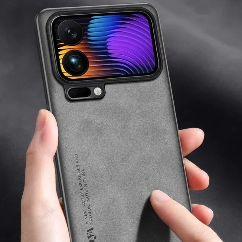 حافظة هاتف رجل الأعمال الفاخرة لهاتف Xiaomi 17 Pro Max 15T 14T Pro 5G من جلد الغنم غطاء خلفي شامل للعدسات