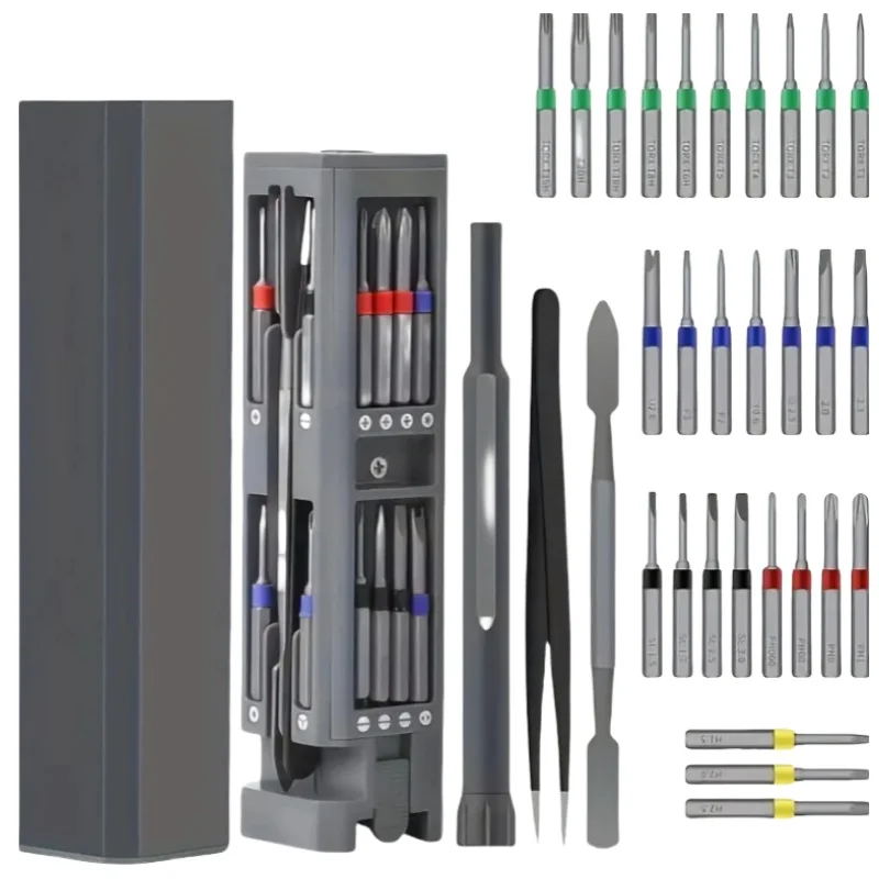 Precision Squared-Tip Screwdrivers Assortment for DIY Tech Fixes  Complete Set of 30 Pieces