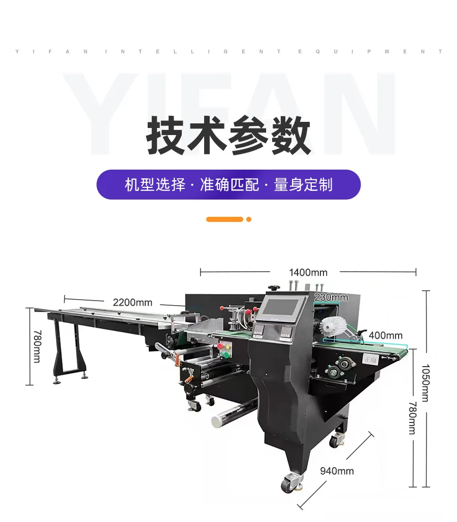 LH high-speed packaging machine, automatic bagging machine for hardware accessories, film-covered plastic sealing