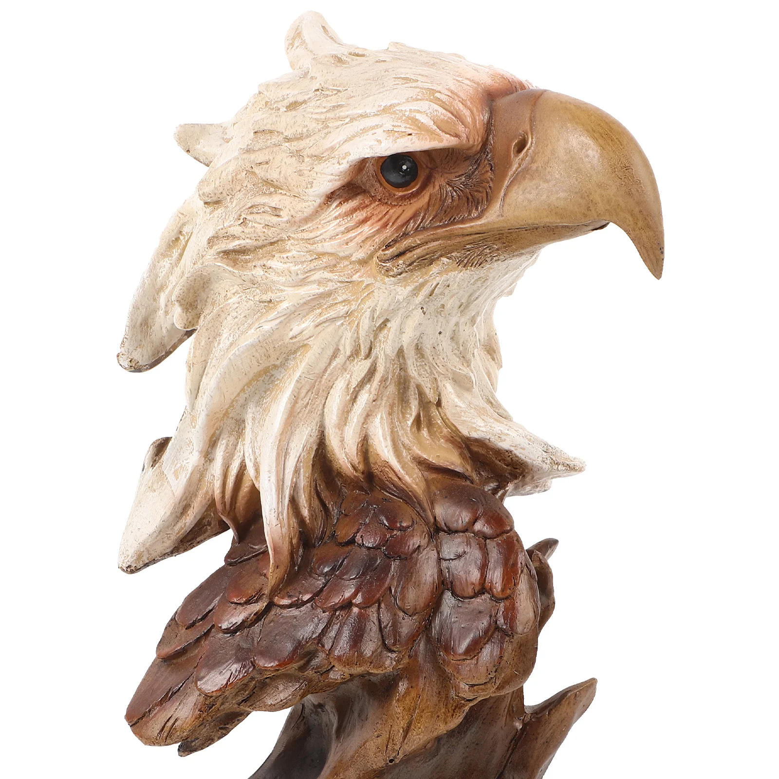 

Eagle Head Statue Resin Vintage Animal Head Decor Office Tabletop Resin Craft Vivid Eagle Sculpture Animal Statue