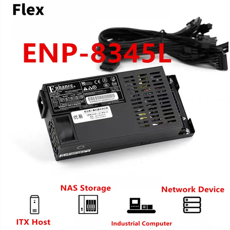 New Original FLEX 1U Power Supply  For ENHANCE FLEX-ATX Small 1U K39 450W Power Supply ENP8345 ENP-8345L