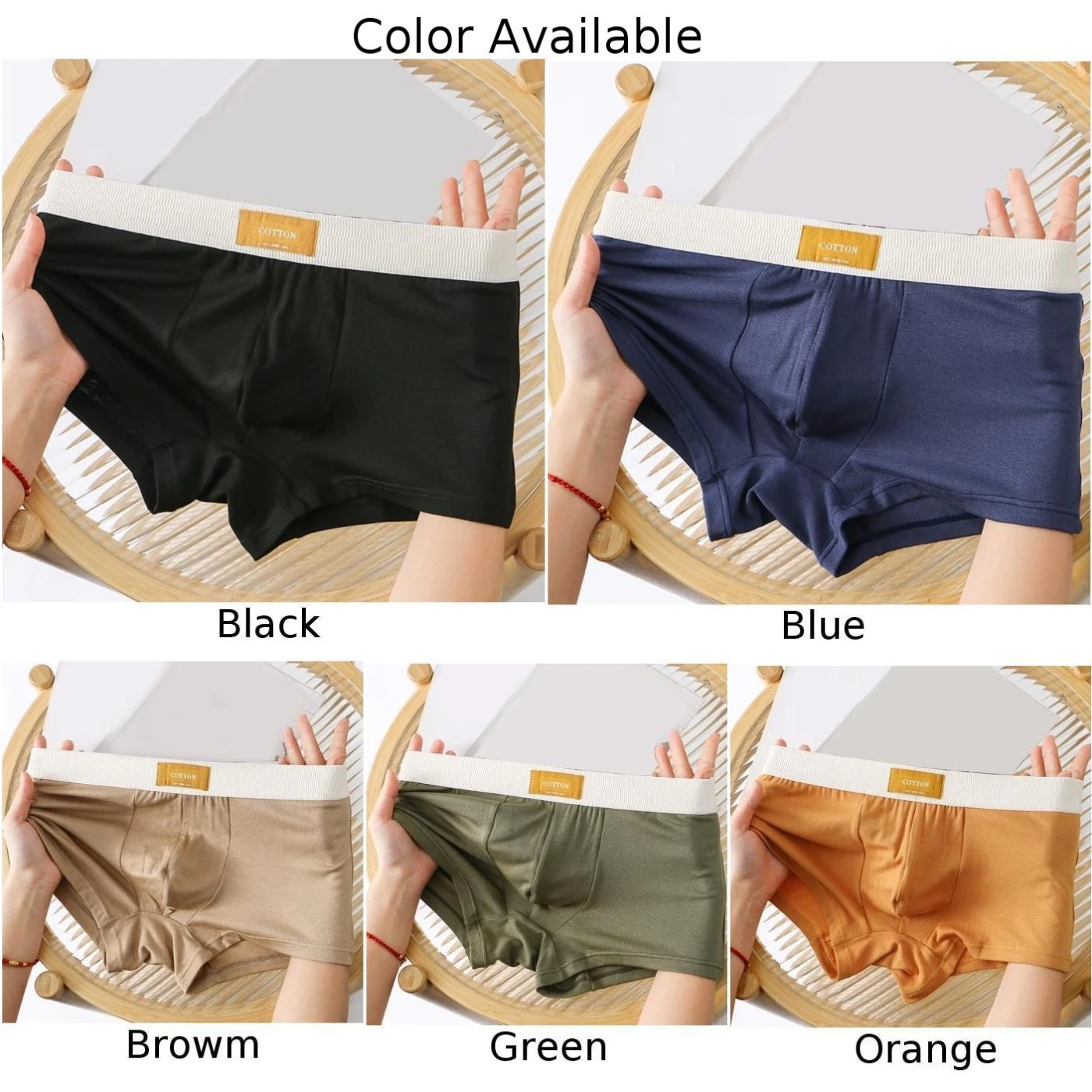 Mens Sexy Cotton Slim Middle Waist Underwear Briefs Shorts Underpants Panties Minimalist Breathable Seamless Men\'ss