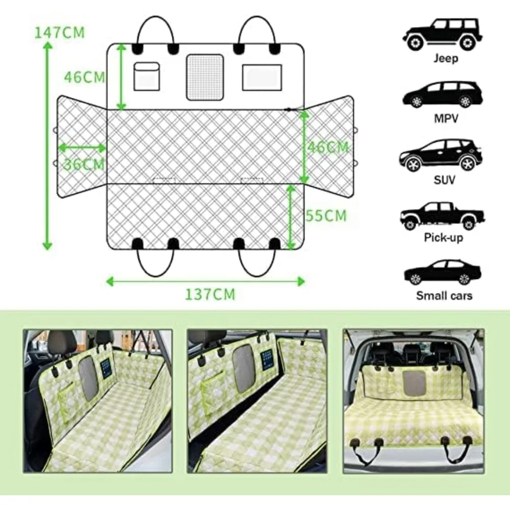 Funda impermeable para asiento trasero de coche para perros duradera - imagen 2