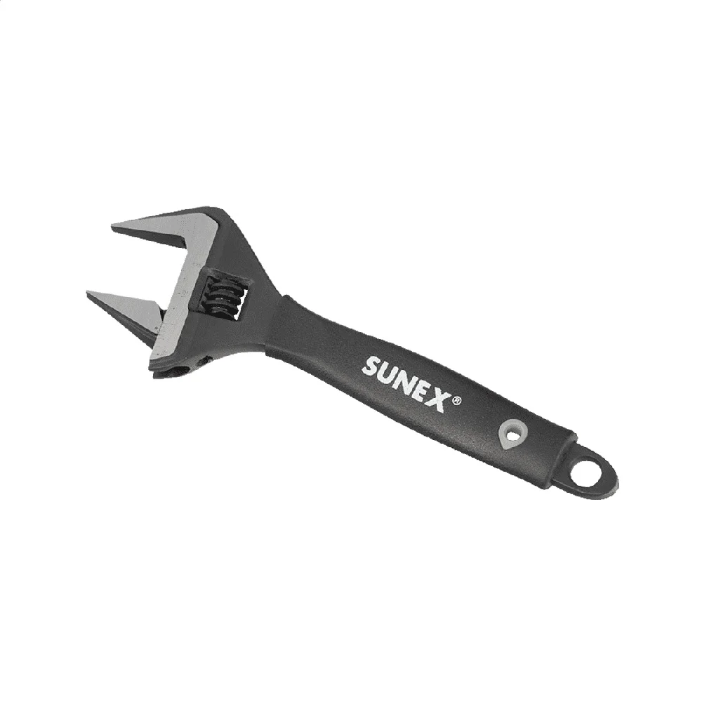 

10in Adjustable Wrench Wide Jaw Rubber Grip Heavy Duty Tool Automotive Electrical Plumbing Applications 130% ANSI Specification