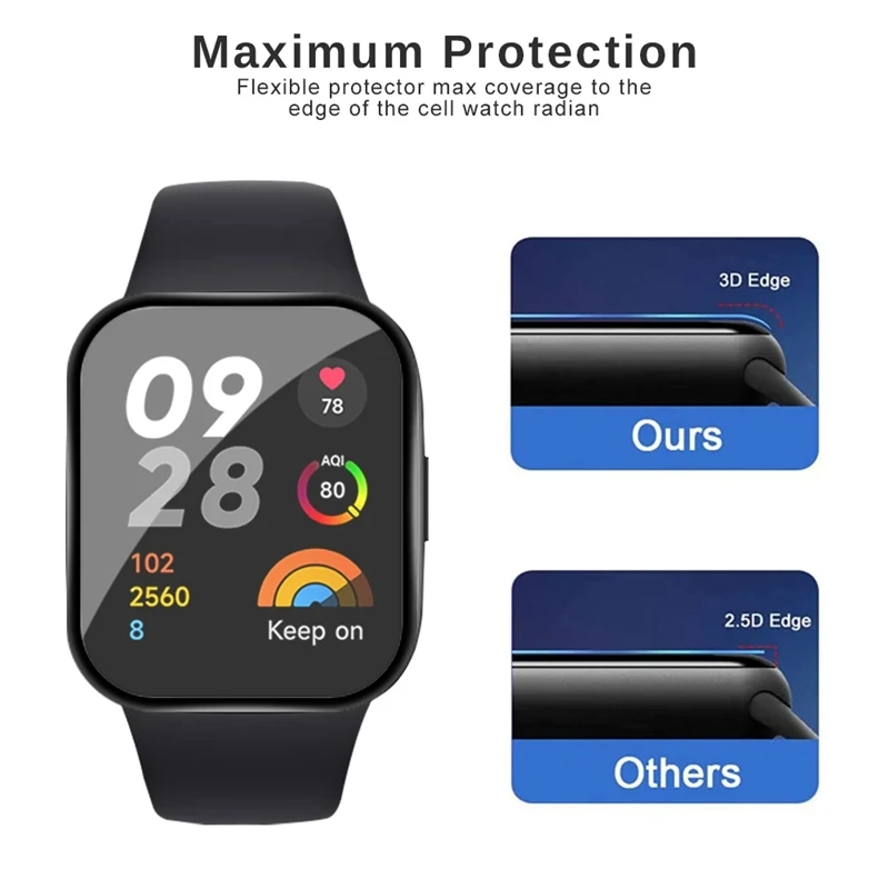 100% New 3D Curved Tempered Glass For Redmi Watch 3 Lite Smart Watch Screen Protector Redmi Watch 2/2 Lite 3/3Lite Protector