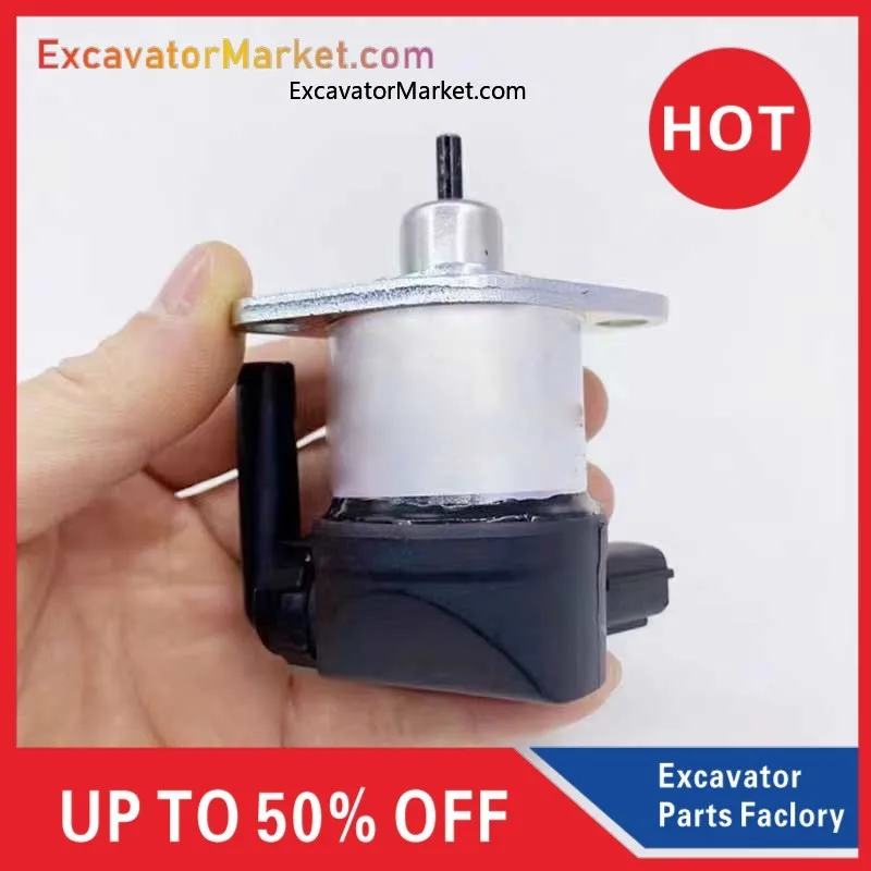 

For Excavator Excavator Accessories For KUBOTA Engine Stall Switch Flameout Solenoid Valve 17208-60015