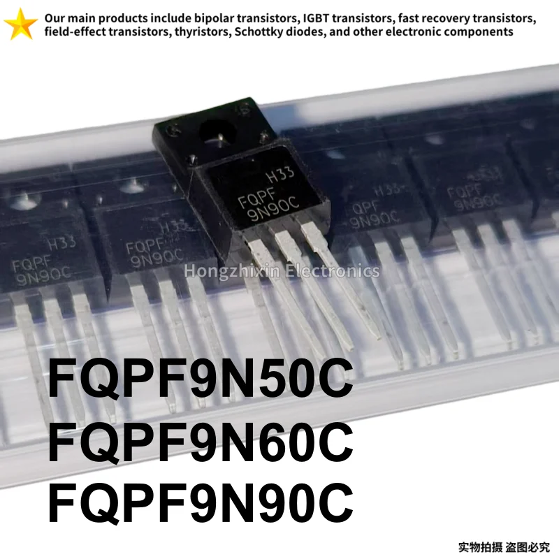 10 Pieces FQPF9N50C 9N50 FQPF9N60C 9N60 FQPF9N90C 9N90 TO-220F MOSFET, Brand New High-Quality