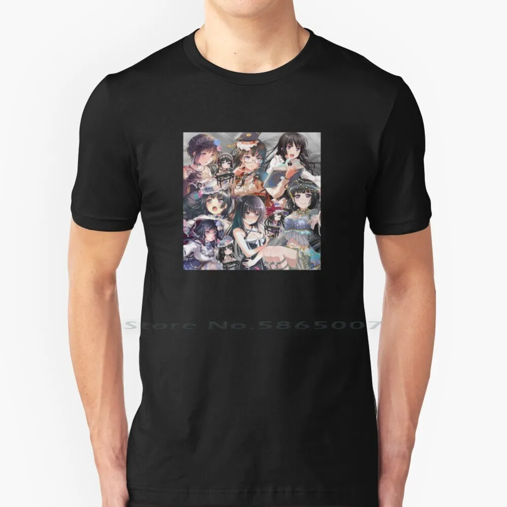 Rinko Shirokane Explosion! T Shirt 100% Cotton Bandori Bang Dream Girls Band Party Roselia Rinko Shirokane Idol Big Size 6xl