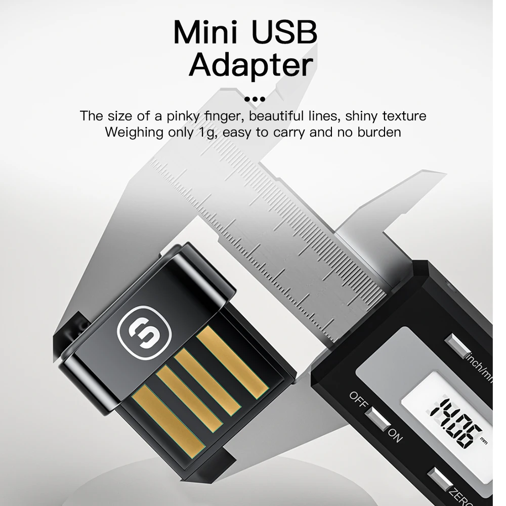 Essager-Adaptador USB Bluetooth 5,1 para PC y ordenador portátil, Adaptador para altavoz Dongle inalámbrico, receptor de Audio y música, transmisor USB