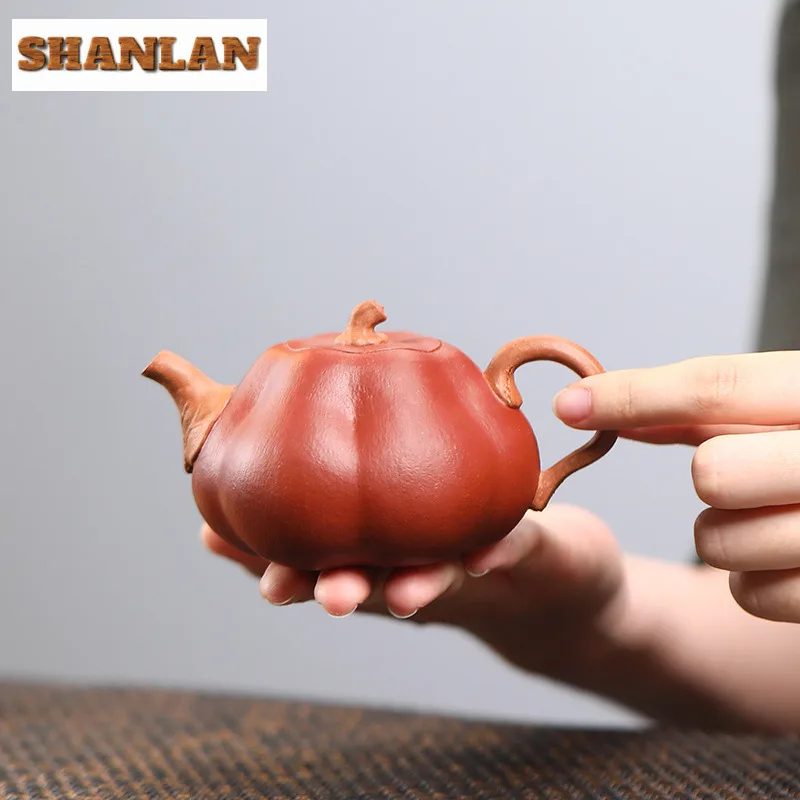 

200ml Aesthetic Yixing Purple Clay Teapots Handmade Bionic Pot Raw Ore Mud Tea Soaking Kettle Chinese Zisha Tea Set Teaware Gift