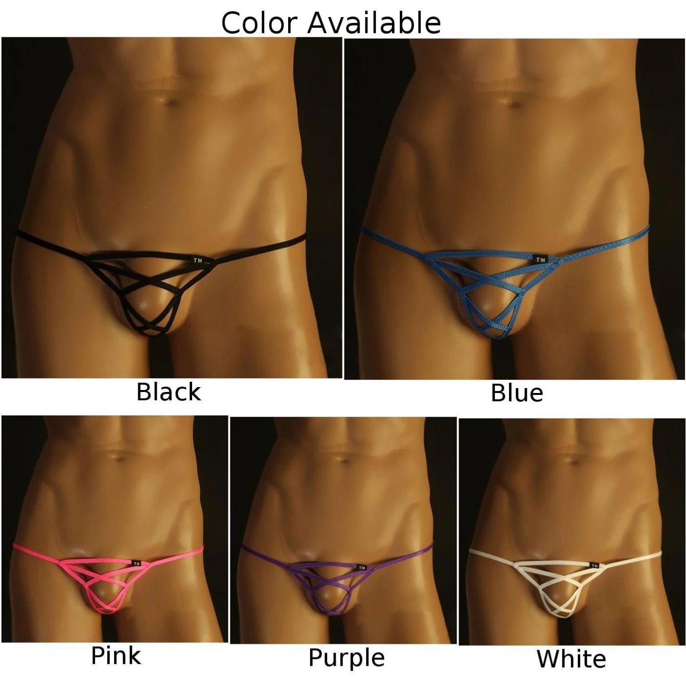 2022 New Breathable G-String Hollow Hole Crotchless Erotic Lingerie Mens Open Butt Thongs Underpants Underwear