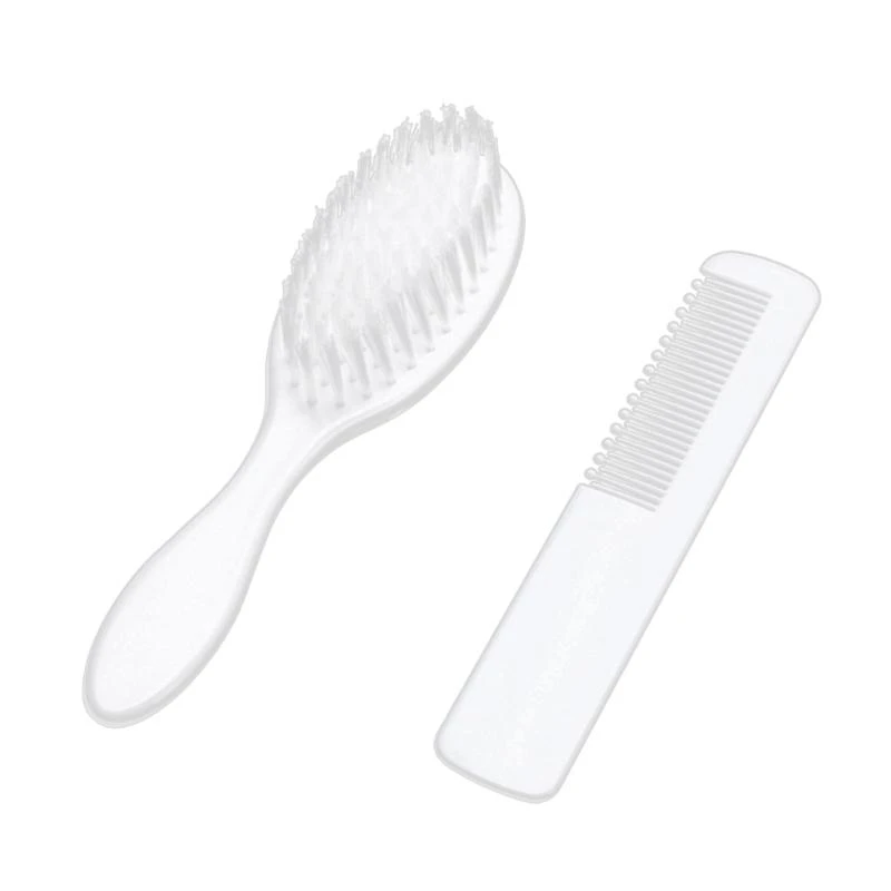 

JU64 Baby Hair Brush & Comb Set Children Hair Brush Soft Bristle Cradle Caps Hair Brush for Toddler Infant Head Massage