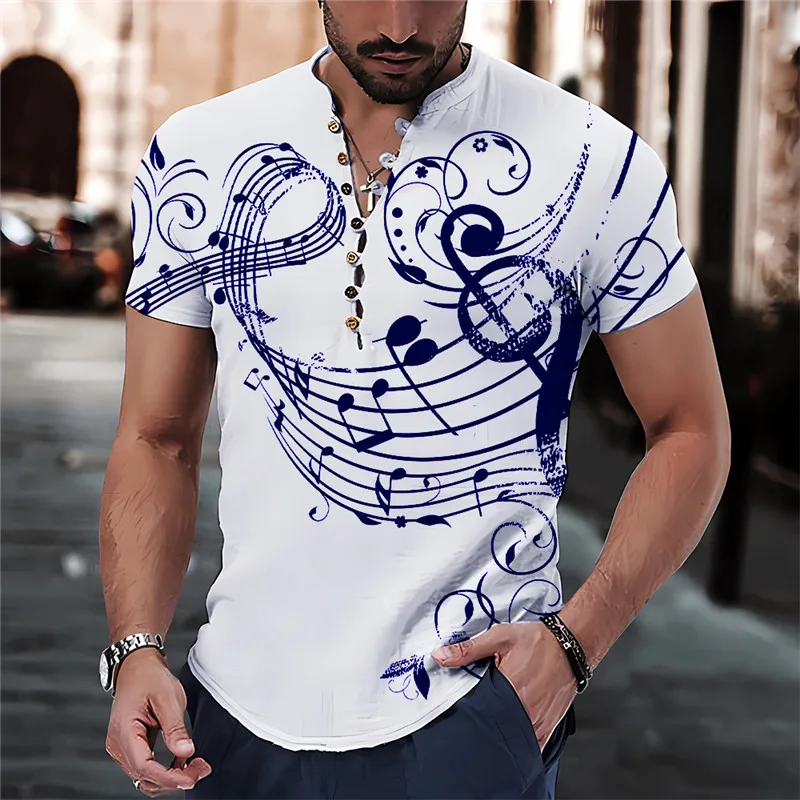 2023 Short Sleeve Men\'S Shirt 3d Fashion Print Oversized Summer Casual Stand Up Collar Shirt Streetwear Men\'S Clothing Tops 3XL